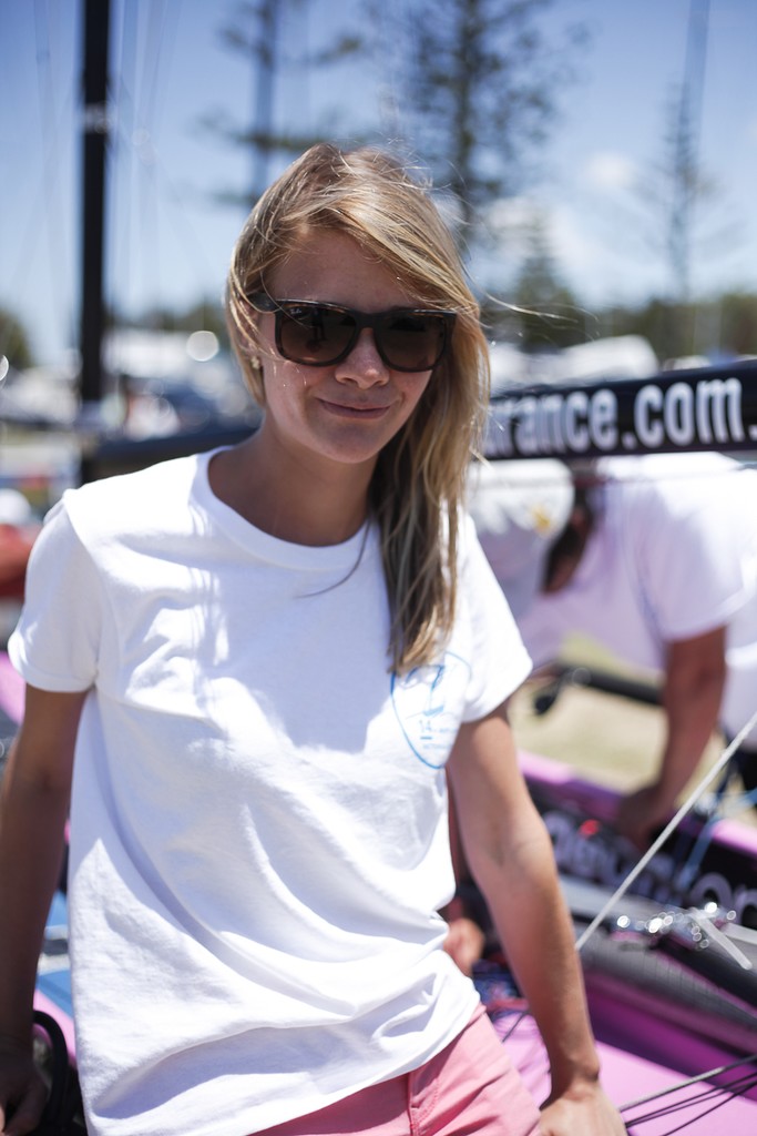 Jessica Watson has taken up the challenge of sailing her 14 with Cameron Dale  - International 14 Australian Championships  © Andrew Gough