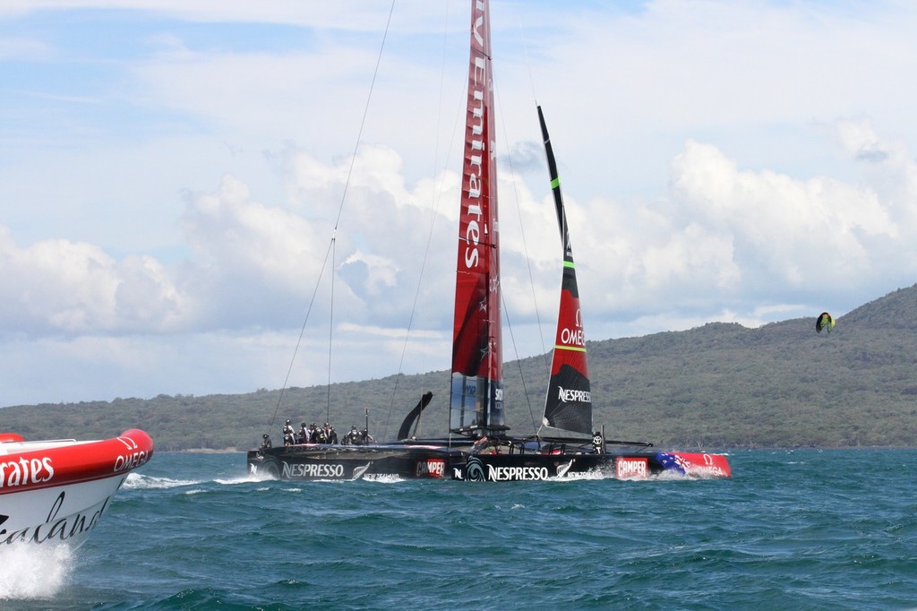 Emirates Team NZ heads for home on Day 30 photo copyright Richard Gladwell www.photosport.co.nz taken at  and featuring the  class