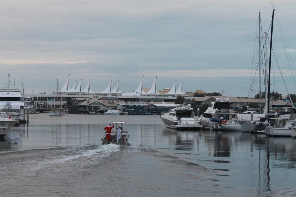 Santa departs to prepare for his Aussie run photo copyright Jeni Bone taken at  and featuring the  class