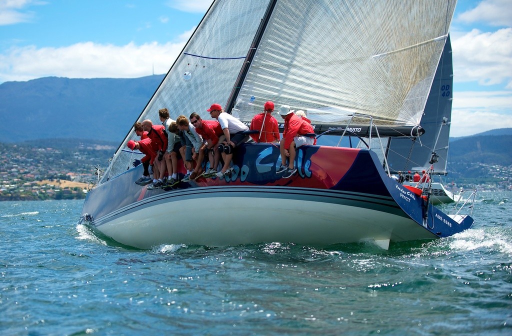 Voodoo Chile on her way to winning the King of the Derwent yesterday © www.SailPix.com