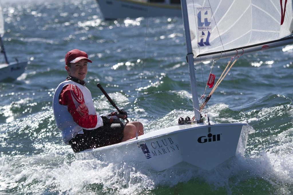 2012 Sabot nationals: Second in both race 1 and 2:  Victorian Josh galland in Whisper © Shane Baker Photographs http://www.shanebaker.net