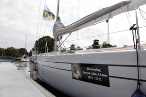 For the 2012 event, Helsal 3 are honouring the recent passing of distinguished designer, Joe Adams. - Rolex Sydney Hobart Yacht Race photo copyright  Alex McKinnon Photography http://www.alexmckinnonphotography.com taken at  and featuring the  class