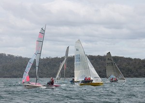 Preparing for the Start of the Invitation Race - Goaty Hill West Tamar Council B14 National Championships 2012 -2013 photo copyright Judi Marshall taken at  and featuring the  class