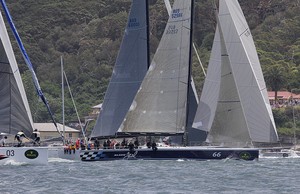 Blackjack sets about getting off to scorching start with Loki and Ichi Ban nearby. - Rolex Sydney Hobart Yacht Race photo copyright  John Curnow taken at  and featuring the  class