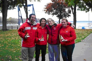 McGill University Redbirds pose with their National Championship trophies - CICSA 2012 Fleet Racing National Championships photo copyright Joshua Bullen taken at  and featuring the  class