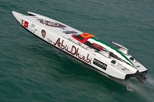Team Abu Dhabi - 2012 Dubai Grand Prix photo copyright Simon Palfrader - copyright http://www.class-1.com/ taken at  and featuring the  class