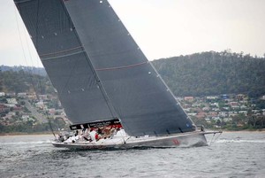 Wild Oats XI took line honours in the 2012 King of the Derwent. photo copyright Rob Cruse taken at  and featuring the  class
