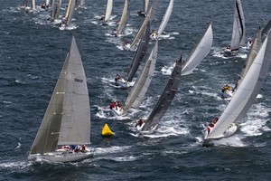 Fleet leaving Sydney Harbour after start of 68th Rolex Sydney Hobart - 2012 Rolex Sydney Hobart Yacht Race photo copyright  Rolex / Carlo Borlenghi http://www.carloborlenghi.net taken at  and featuring the  class