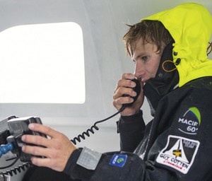 Francois Gabart onboard Macif - 2012 Vendee Globe photo copyright Vincent Curutchet / DPPI / Vendée Globe  taken at  and featuring the  class