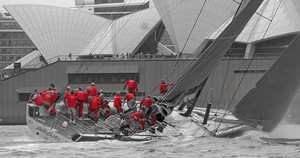 Wild Oats XI finishes, SOLAS BIg Boat Race. - Rolex Sydney Hobart Yacht Race 2102 photo copyright Crosbie Lorimer http://www.crosbielorimer.com taken at  and featuring the  class