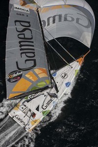 The Gamesa IMOCA Open 60 skippered by Mike Golding, shown here training offshore as he prepares for the Vendee Globe later this year..Credit: Lloyd Images photo copyright Lloyd Images http://lloydimagesgallery.photoshelter.com/ taken at  and featuring the  class