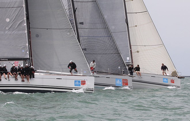 Three of the four Beneteau 45s also looking for a new Audi spinnaker - Festival of Sails &copy;  John Curnow