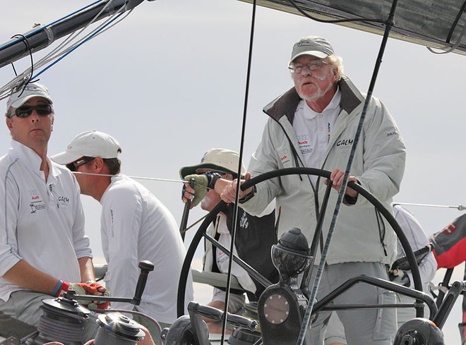John ‘Willow’ Williams driving his Calm around the course. - TP52 Southern Cross Cup ©  John Curnow