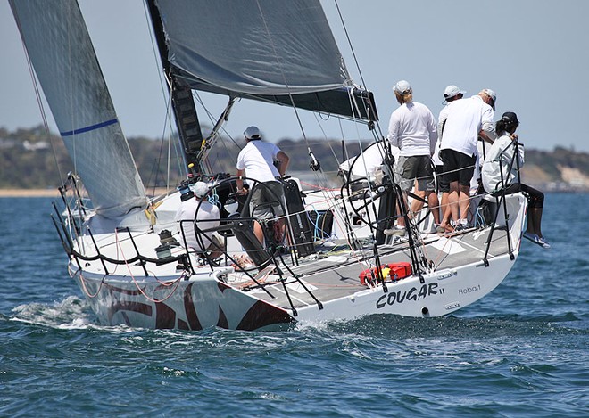 Cougar II from Tasmania set about keeping their position. - TP52 Southern Cross Cup ©  John Curnow