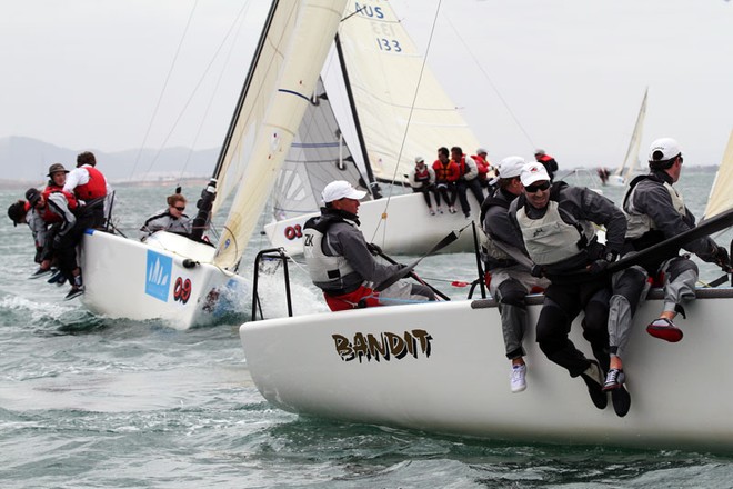 Bandit leads the others around the top mark - Festival of Sails ©  Alex McKinnon Photography http://www.alexmckinnonphotography.com