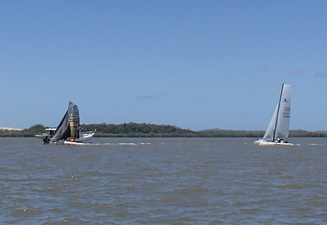 The Great Race Weta Finish after 20nm!  - Gold Coast to Brisbane Great Race © Peter Schwarzel