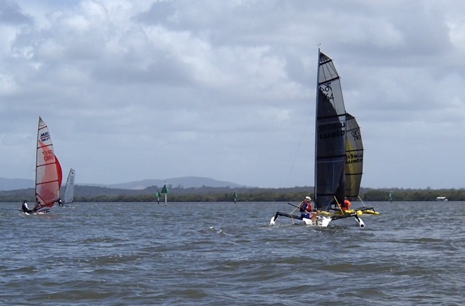 Weta Dueling in the Great Race - Gold Coast to Brisbane Great Race © Peter Schwarzel