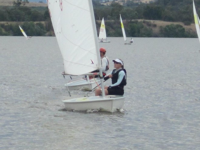 Nic Douglass leads from Chris Eddes in the first race of the series - 2013 Spiral National Championships © Tim Stuparich