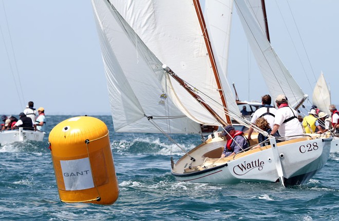 C28  Wattle having just rounded the top mark and then off to the wing mark - Gant Portsea Cup 2013 ©  Alex McKinnon Photography http://www.alexmckinnonphotography.com