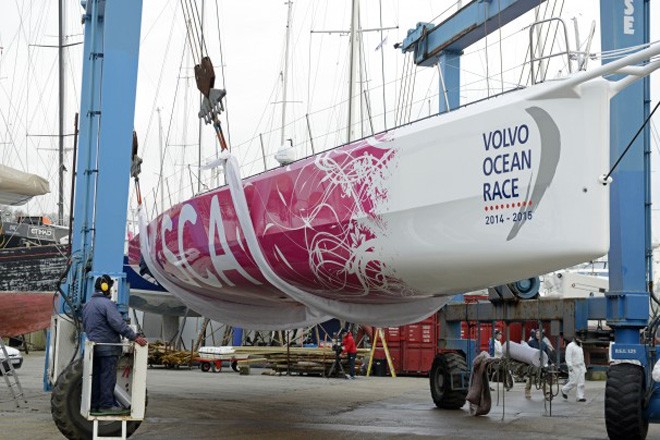 The design for Team SCA’s Volvo Ocean Race training yacht was revealed in Hamble UK ©  Rick Tomlinson http://www.rick-tomlinson.com