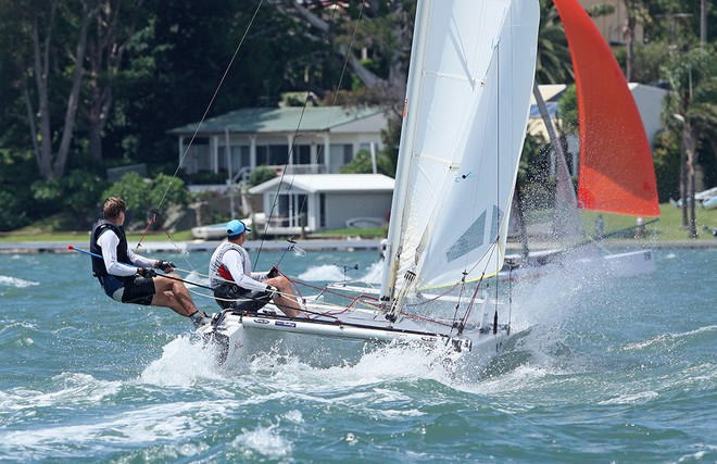 Heading for the finish - F18 Nationals  © Crosbie Lorimer http://www.crosbielorimer.com
