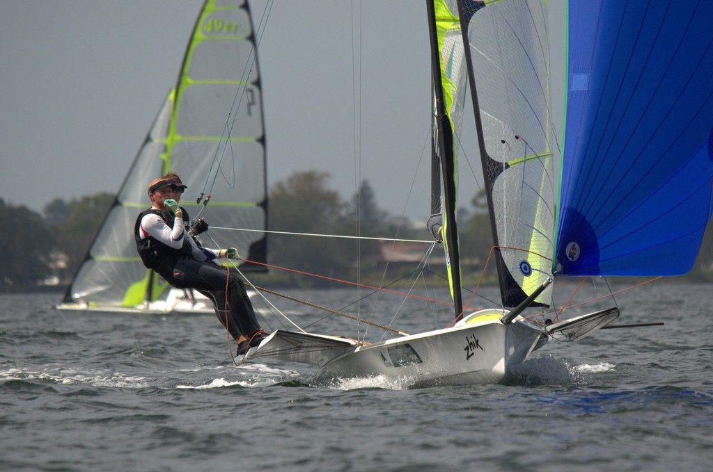 49er Winners AUS 1261 ``HMAS Vegemite`` Dave Gilmore and Sam Phillips - Zhik NSW and ACT 9er State Championships photo copyright David Price taken at  and featuring the  class