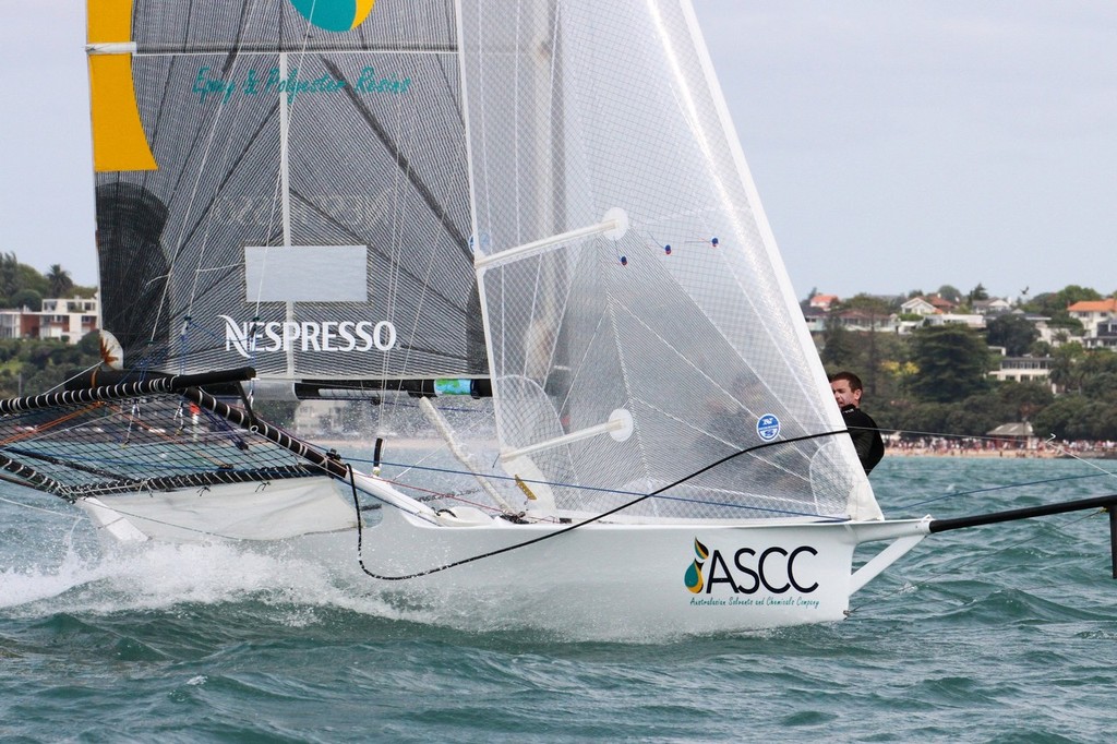  - 18ft skiff Nationals - Day 1, January 19, 2013 photo copyright Richard Gladwell www.photosport.co.nz taken at  and featuring the  class