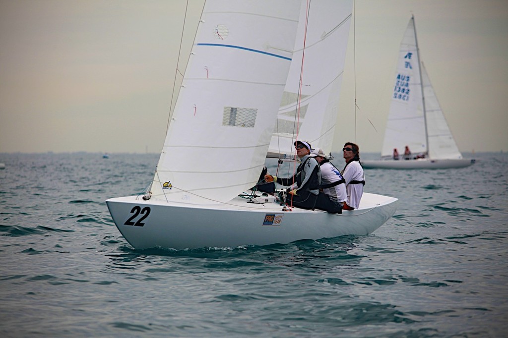 Mark Thornburrow was brilliant in the light conditions to finish second overall. - Etchells Syd Corser Regatta photo copyright Bernie Kaaks taken at  and featuring the  class