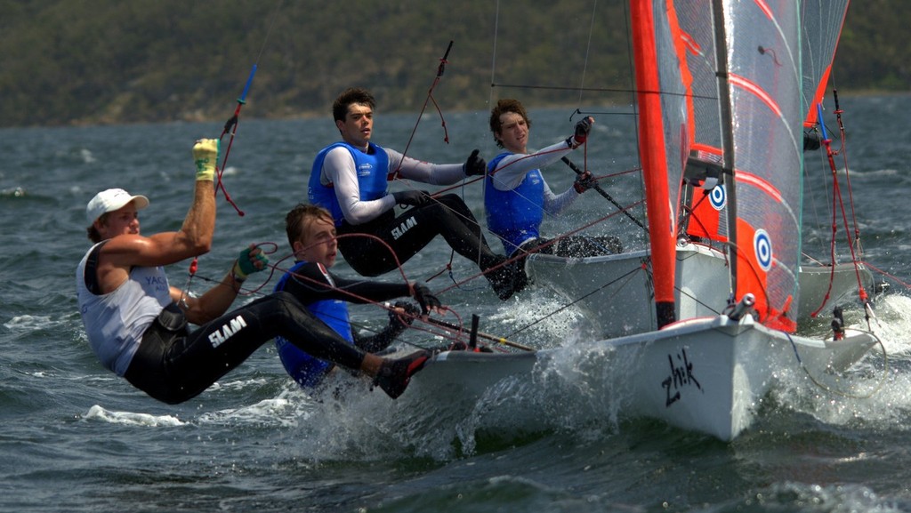 Rookie 29er Skipper Owen Long & Joel Turner Top Performers Day 1 Round 2 - Zhik NSW and ACT 9er State Championships © David Price