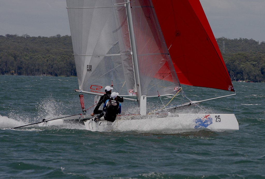 Jason Waterhouse and Brett Goodall made boat handling look easy instead of breezy photo copyright Mark Rothfield taken at  and featuring the  class