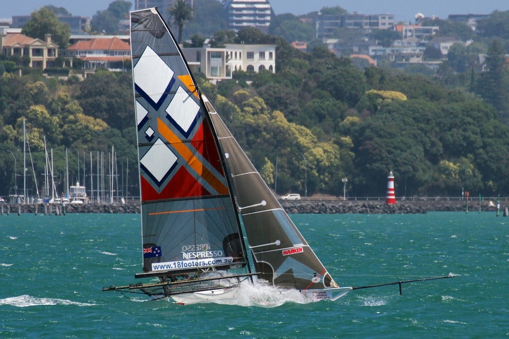 200113-18fter (10) - 18ft Skiff Nationals - Day 2, January 20, 2013 photo copyright Richard Gladwell www.photosport.co.nz taken at  and featuring the  class