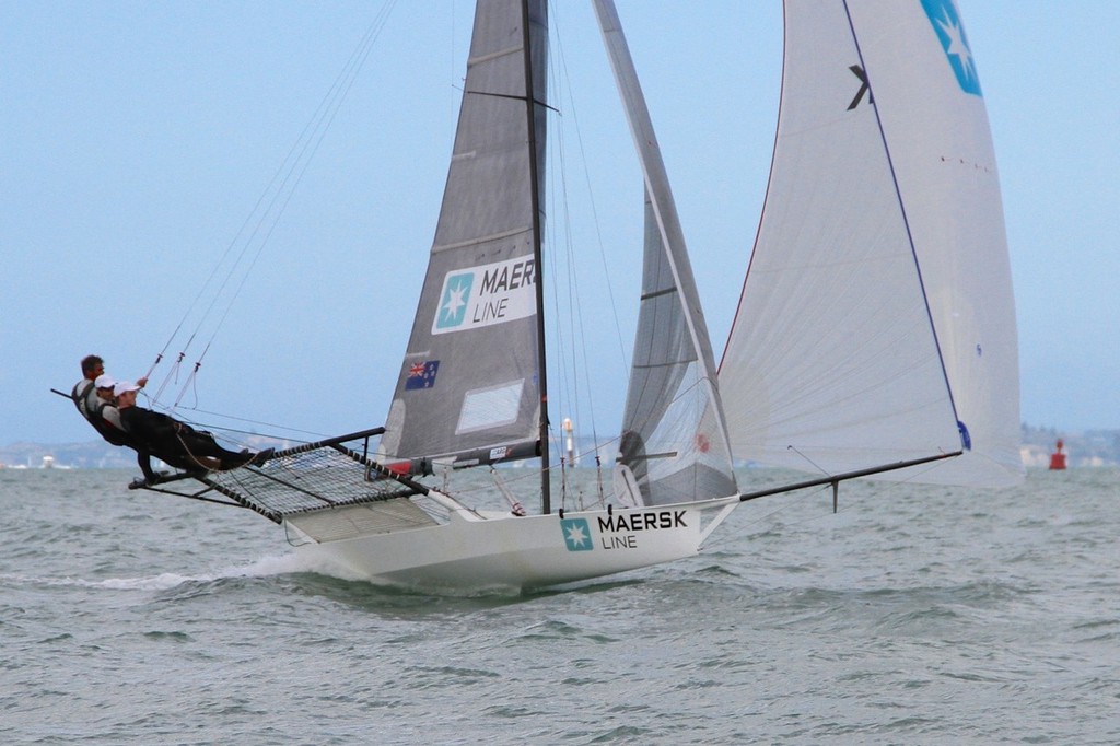 Maersk - 18ft Skiffs, Auckland January 13, 2013 photo copyright Richard Gladwell www.photosport.co.nz taken at  and featuring the  class