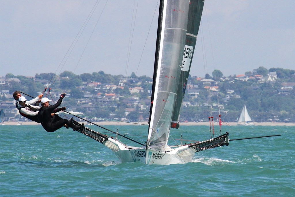 Maersk - 18ft Skiffs, Auckland January 13, 2013 photo copyright Richard Gladwell www.photosport.co.nz taken at  and featuring the  class