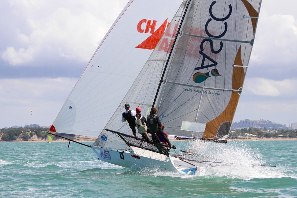 ASCC 2 - 18ft Skiffs, Auckland January 13, 2013 photo copyright Richard Gladwell www.photosport.co.nz taken at  and featuring the  class