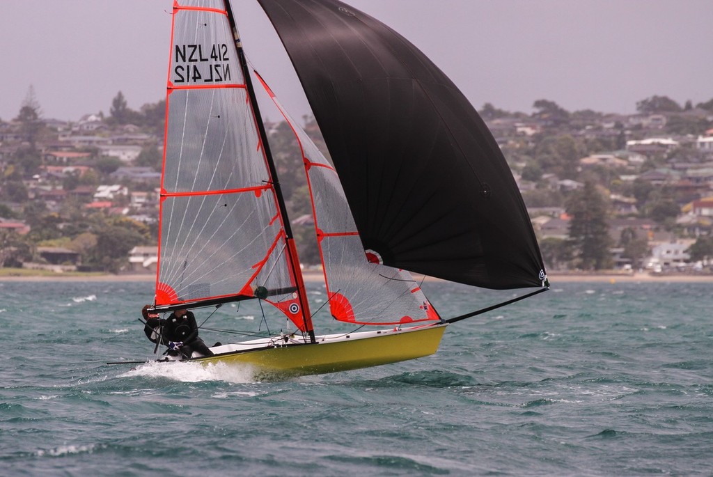 Take off: Josh Handa & Jack Rogers - NZ 29er National Championships 2013 photo copyright John Adair taken at  and featuring the  class