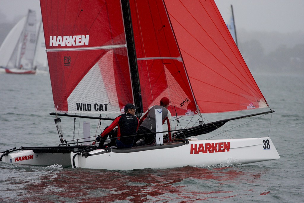 Hobie Wildcat sailors Adam Beashel and Grant Pellew were fast but down on luck - Australian Formula 18 National Championships photo copyright Mark Rothfield taken at  and featuring the  class