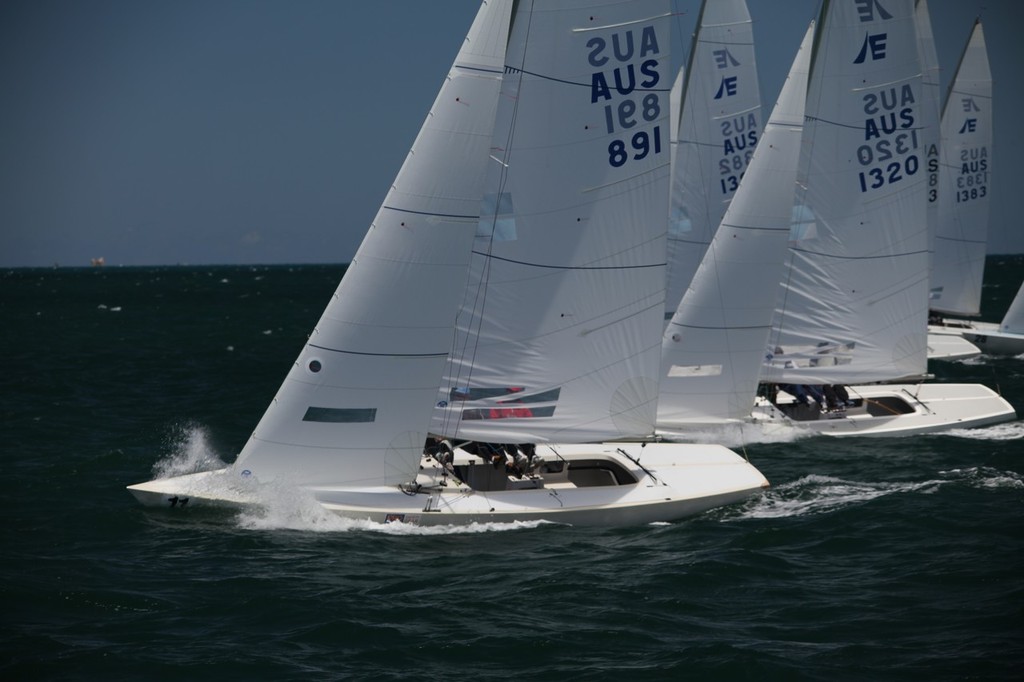 Bandwagon (Skip Lissiman) was subject of a black flag controversy. - Prochoice Safety Gear Etchells Nationals photo copyright Bernie Kaaks taken at  and featuring the  class
