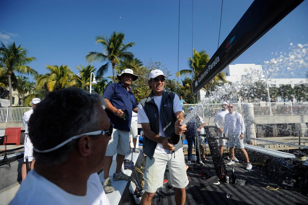 Azzurra celebrate 2013 52 Super Series victory at Quantum Key West © Xaume Olleros / 52 Super Series