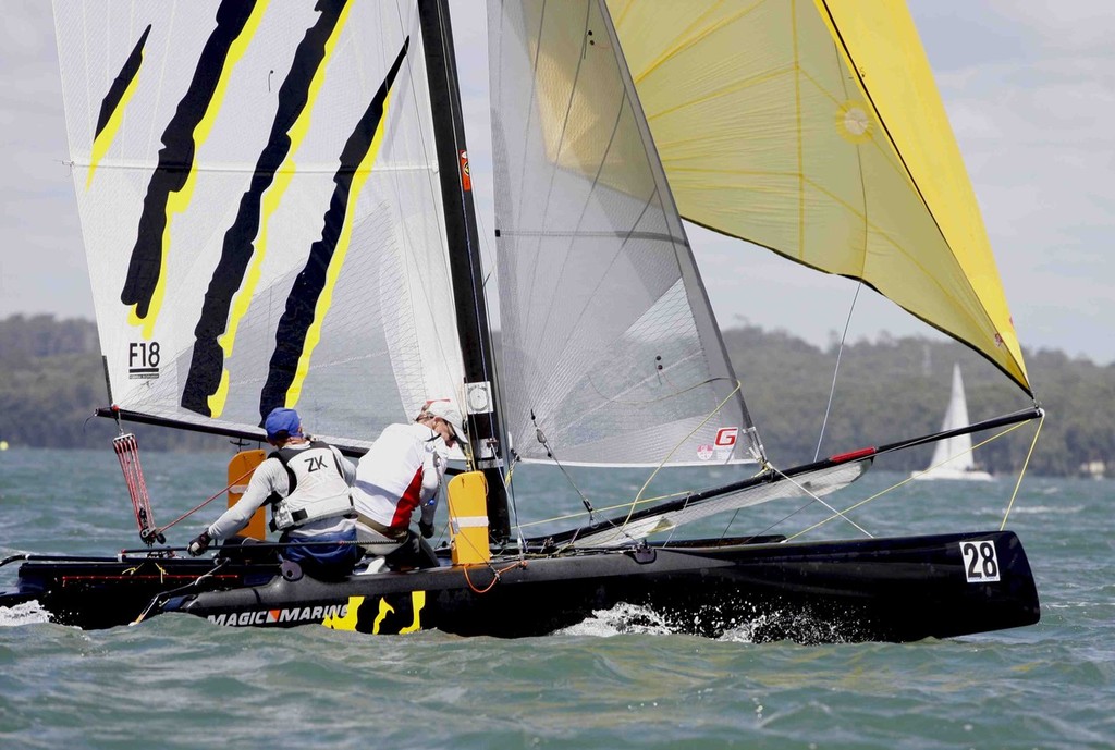 Rod Waterhouse (Skipper) and Chris Way - 2013 F18 Australian Championships photo copyright Mark Rothfield taken at  and featuring the  class