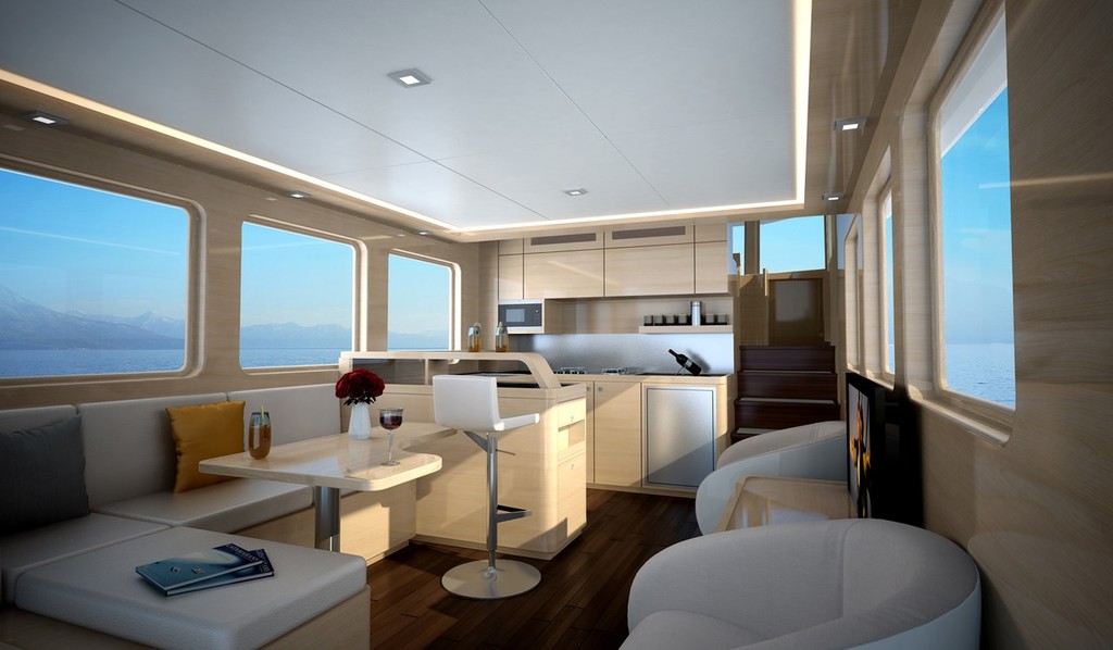 50’salon1 © Clipper Motor Yachts