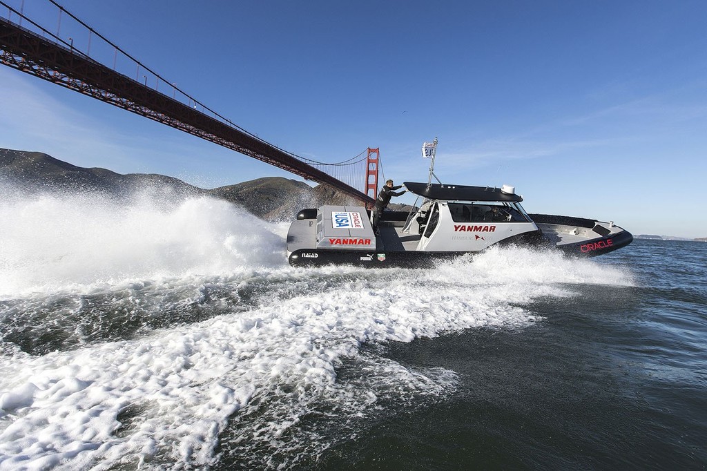 Yanmar shooting / SFO Jan Testing Session / ORACLE TEAM USA / San Francisco (USA) / 21-01-2013 photo copyright Guilain Grenier Oracle Team USA http://www.oracleteamusamedia.com/ taken at  and featuring the  class