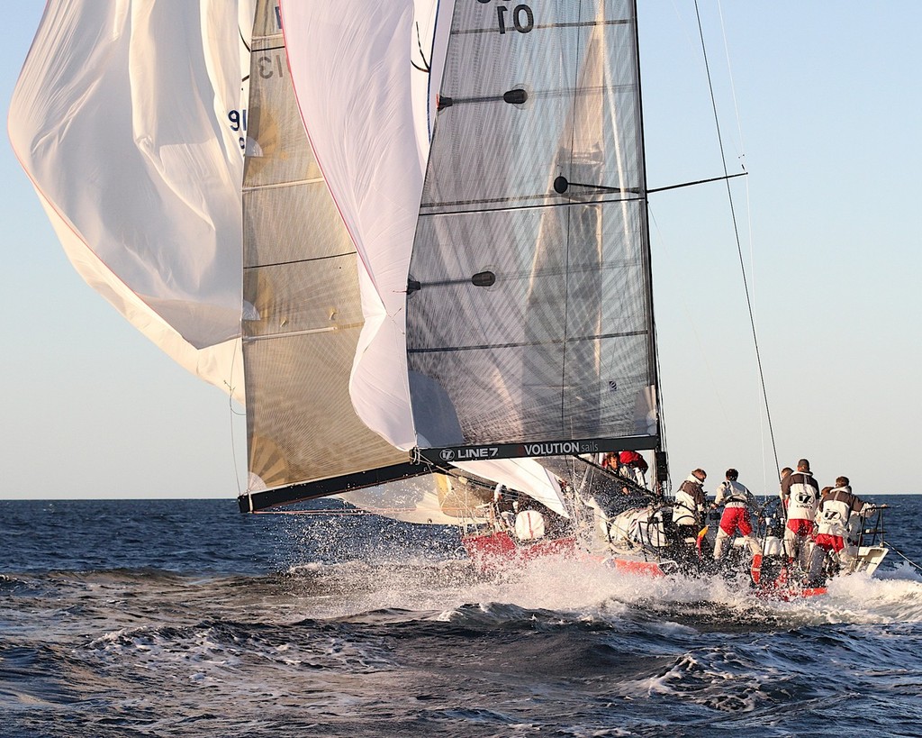 The Marten 49 Charlotte rounded up just as General Lee began teh pass, resulting in a frantic change of direction. - 2013  Geographe Bay Race Week photo copyright Bernie Kaaks taken at  and featuring the  class