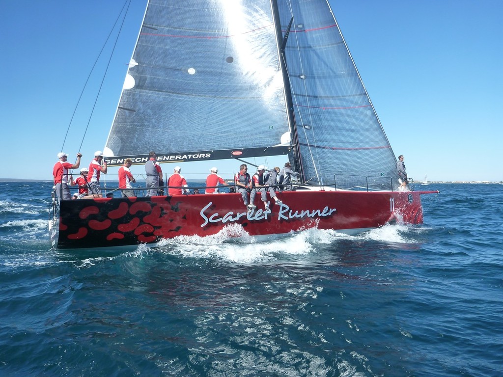 'Scarlet Runner' doing their pre-start preparations - 2013 Lexus Lincoln Week Regatta © Harry Fisher