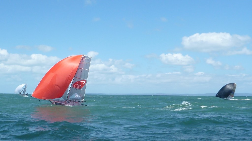 C-Tech from New Zealand pushing hard - 12ft Skiff Interdominions - Invitation Race photo copyright Richard Billett taken at  and featuring the  class