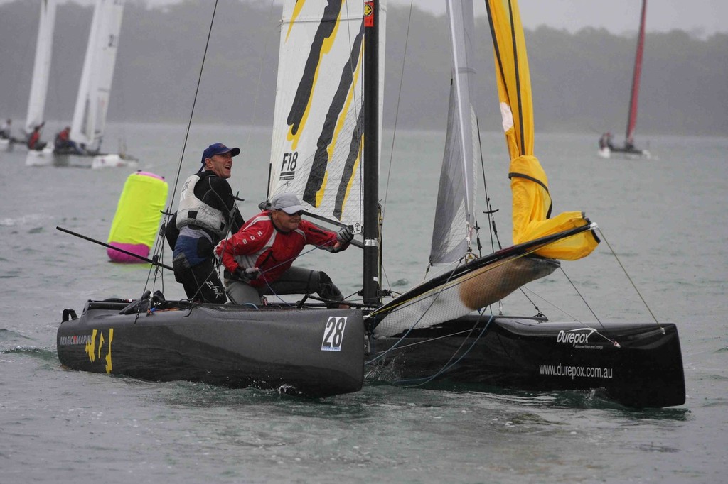 Rod Waterhouse (Skipper) and Chris Way - 2013 F18 Australian Championships photo copyright Mark Rothfield taken at  and featuring the  class