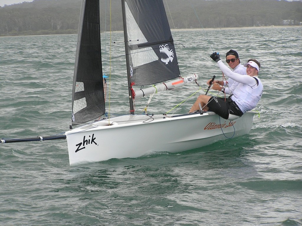 Hamming it up for the camera - Josh Tasker and Ryan Narborough - MG14 National Titles &copy; Rohan Nosworthy