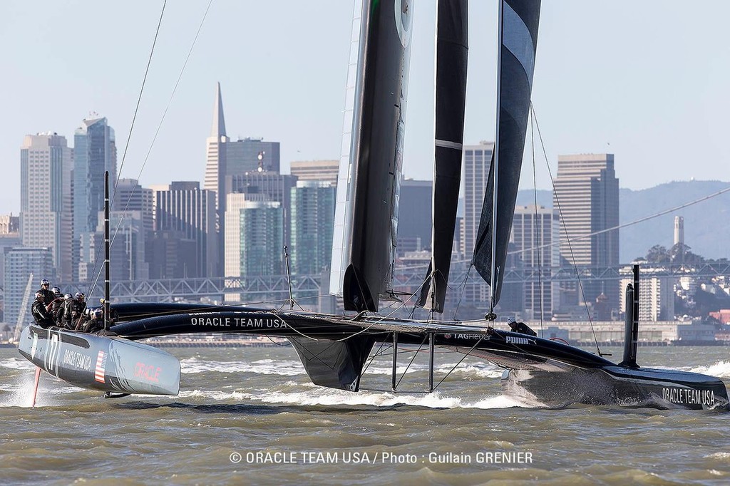 819360 485219884848396 1409398419 o - Oracle Team USA - San Francisco - Day 11 of sailing - February 8, 2013 photo copyright Guilain Grenier Oracle Team USA http://www.oracleteamusamedia.com/ taken at  and featuring the  class