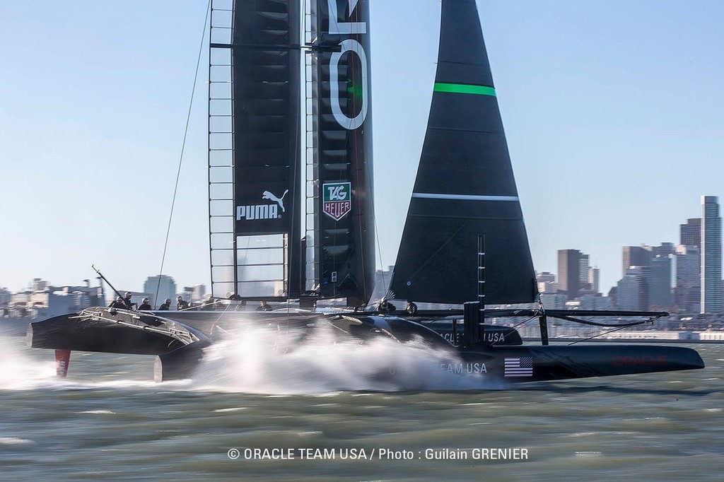 Oracle Team USA - San Francisco - Day 11 of sailing - February 8, 2013 photo copyright Guilain Grenier Oracle Team USA http://www.oracleteamusamedia.com/ taken at  and featuring the  class