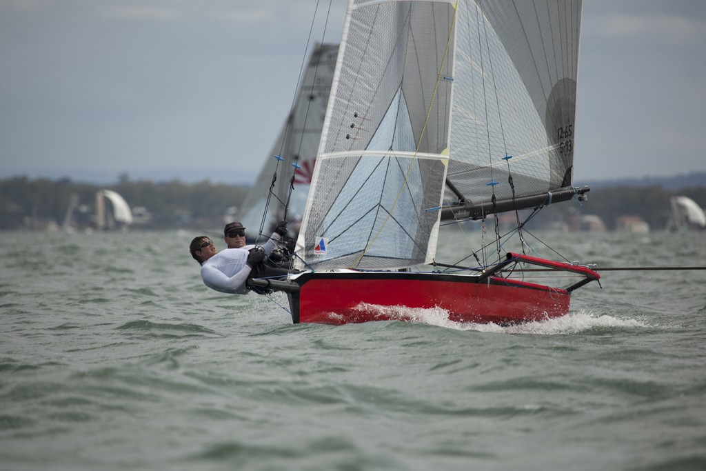 a flat 14 is a fast 14 - Australian 14ft Skiff Championships 2012  © Andrew Gough