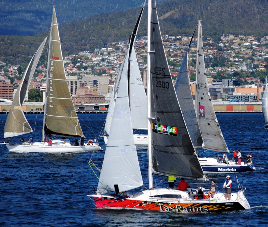 TasPaints got a good start and a win in Group 1 AMS. - Post-Christmas Combined Club Long Race 2013 © Campbell Peter